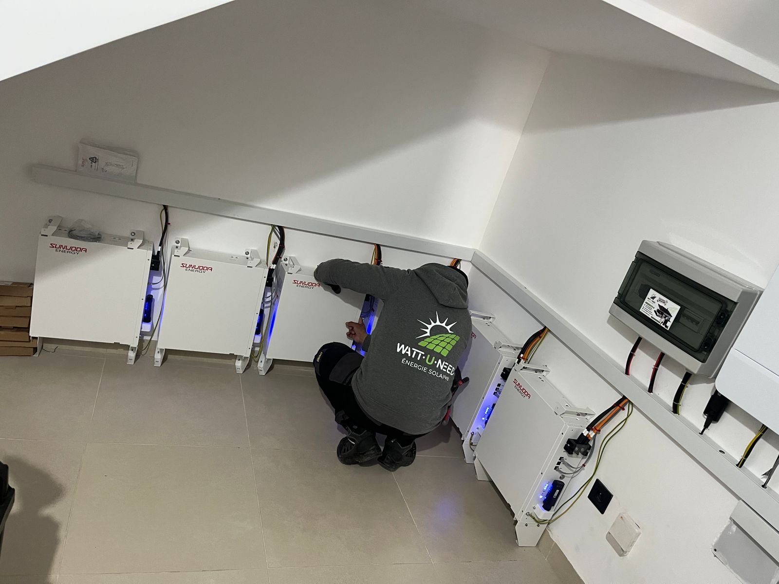 Installation solaire avec batteries de stockage à Marrakech